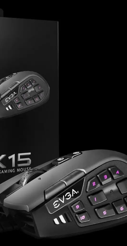 EVGA X15 MMO Gaming Mouse, 8k, Wired, Black