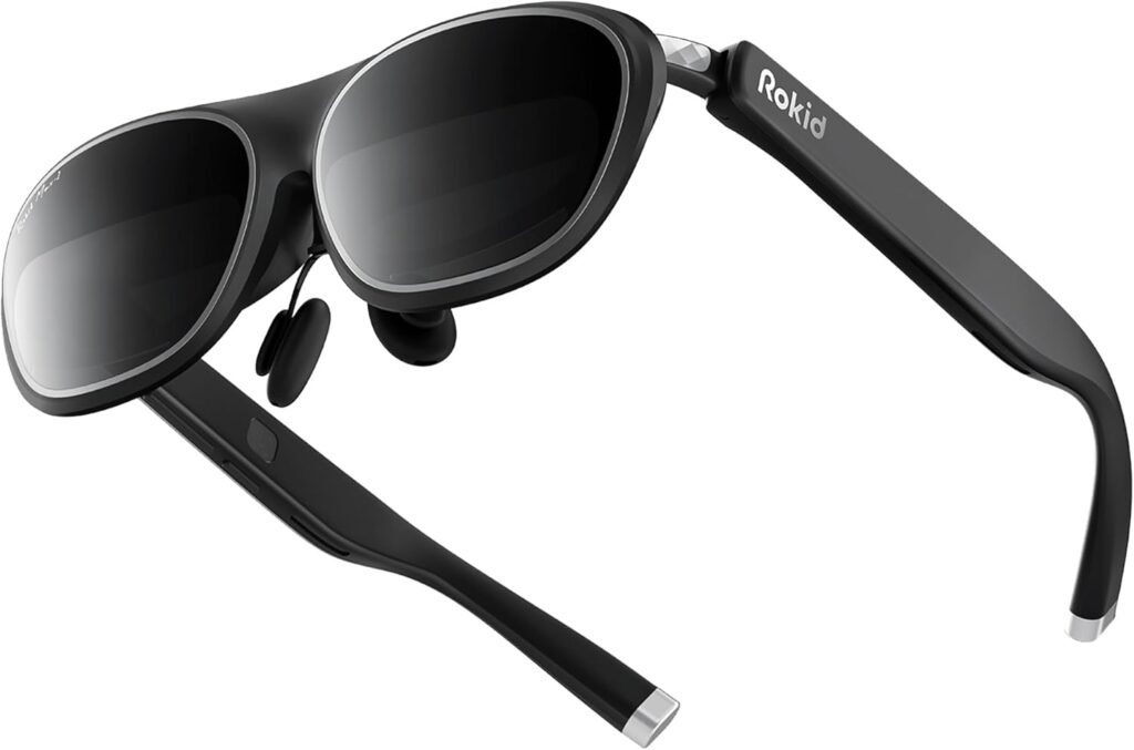 Rokid Max 2 AR Glasses Black, 215" Micro-OLED Display