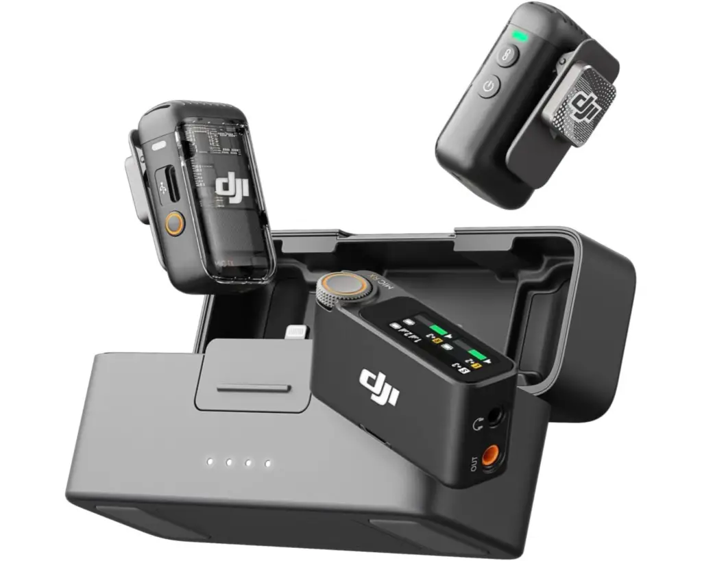 DJI Mic 2 (2 TX + 1 RX + Charging Case), Wireless Lavalier Microphone